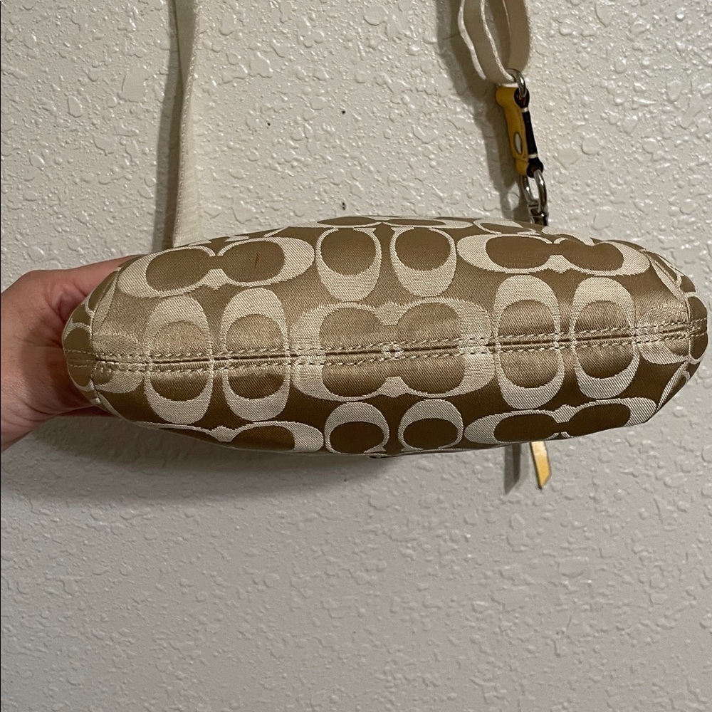 Coach Crossbody Bag in Tan with Yellow Accents - Picture 7 of 12